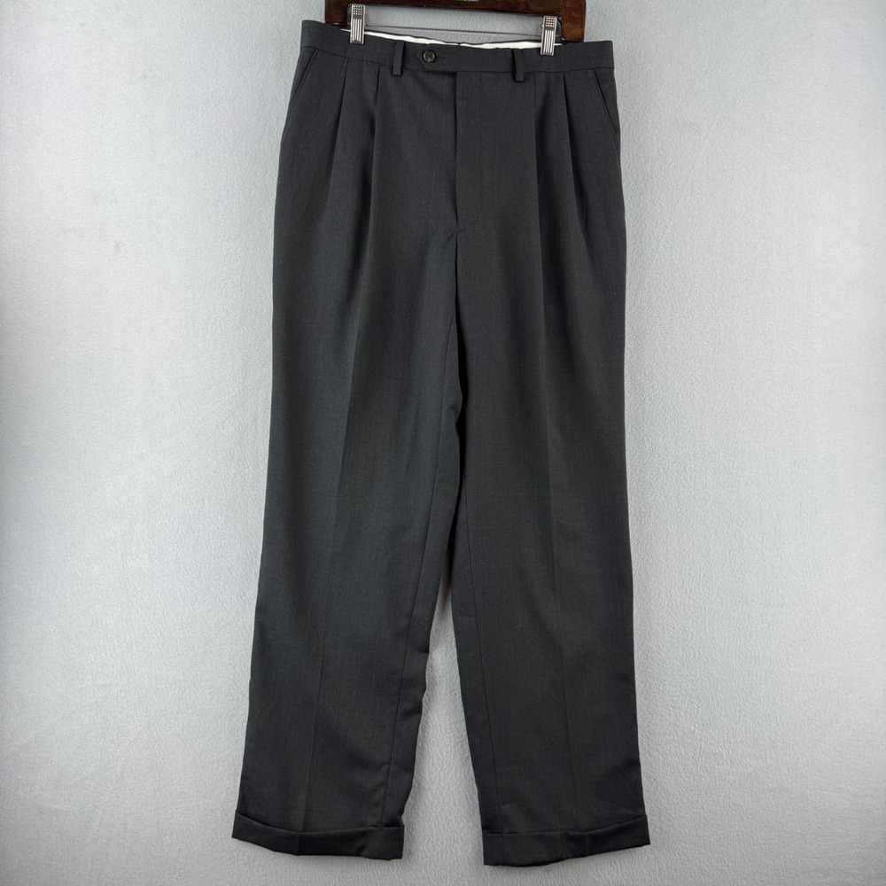 Vintage Ralph Ralph Lauren Wool Slacks Mens Fits 33x31 Pleated Dress Pants